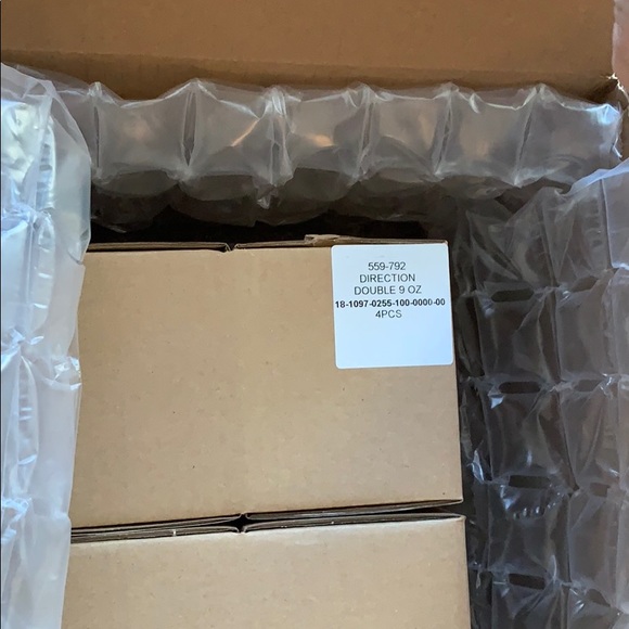 Set of 4 Directional Double 9 oz glasses set of 4 - Picture 3 of 8